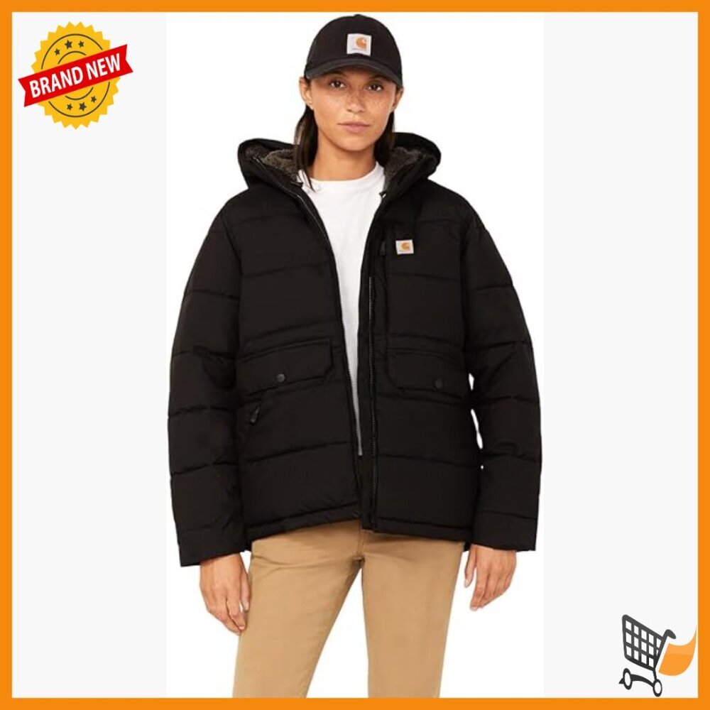 Relaxed Fit Insulated Jacket with Fleece Lining, Water Resistant, Utility